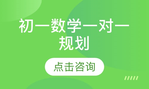 初一数学一对一规划
