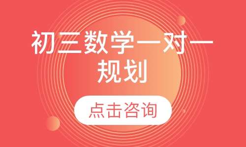 初三数学一对一规划