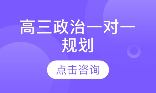 高三政治一对一规划
