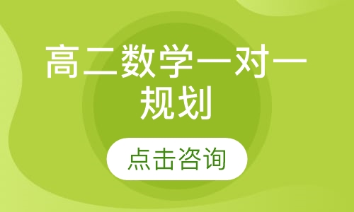 高二数学一对一规划